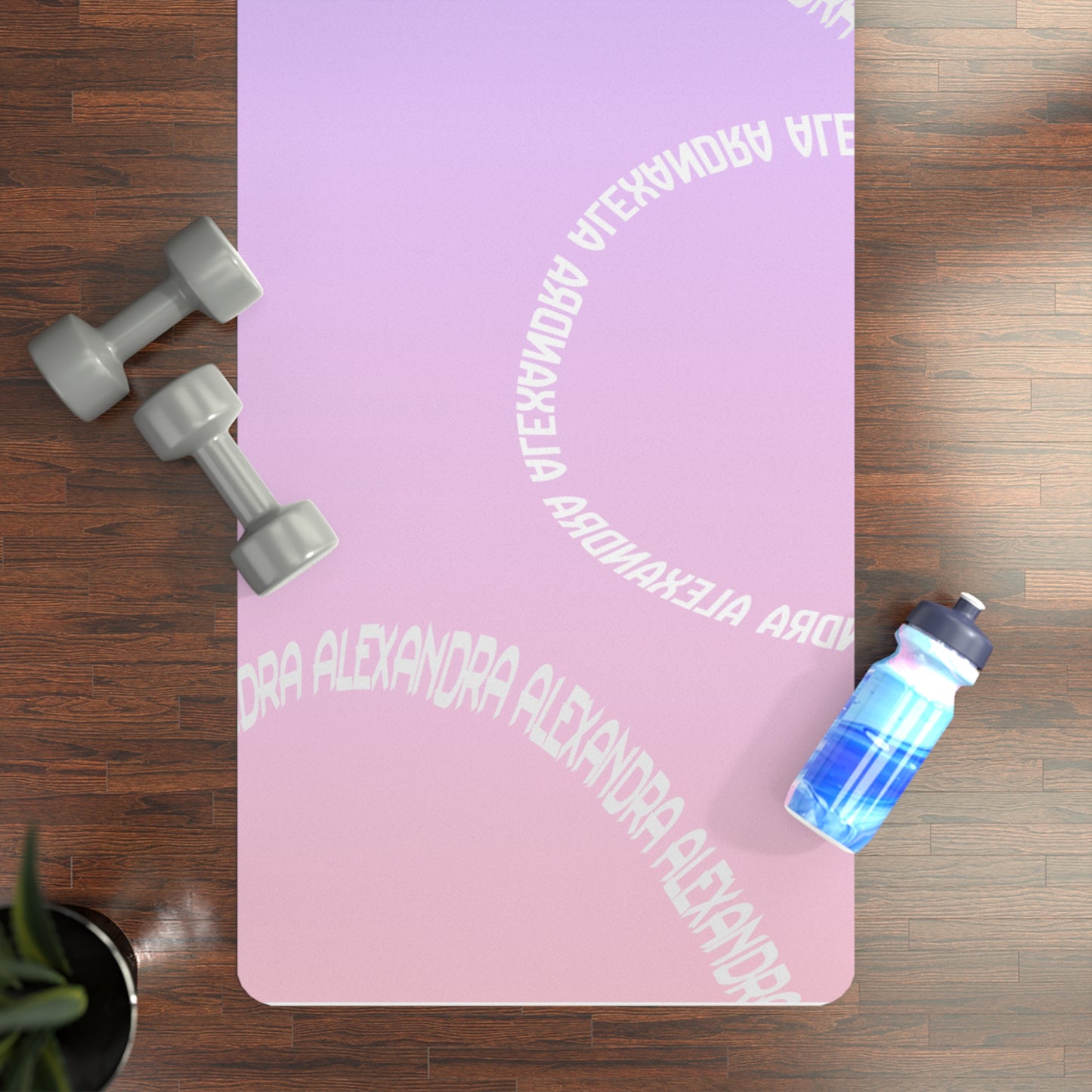 Yoga Mat with Inspirational Design, Non-Slip Rubber Yoga Mat, Exercise Mat for Home and Studio, Fitness Gift, Meditation Mat