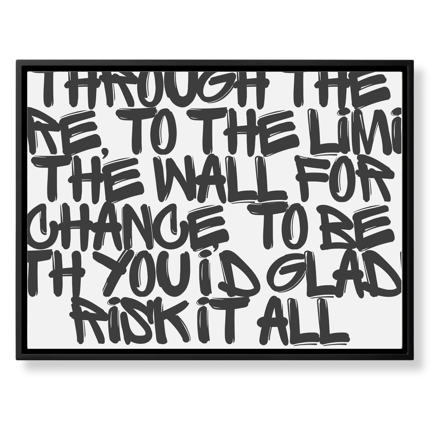Street Beat Lyrics Unbound — Custom Canvas Art - Hortzontal