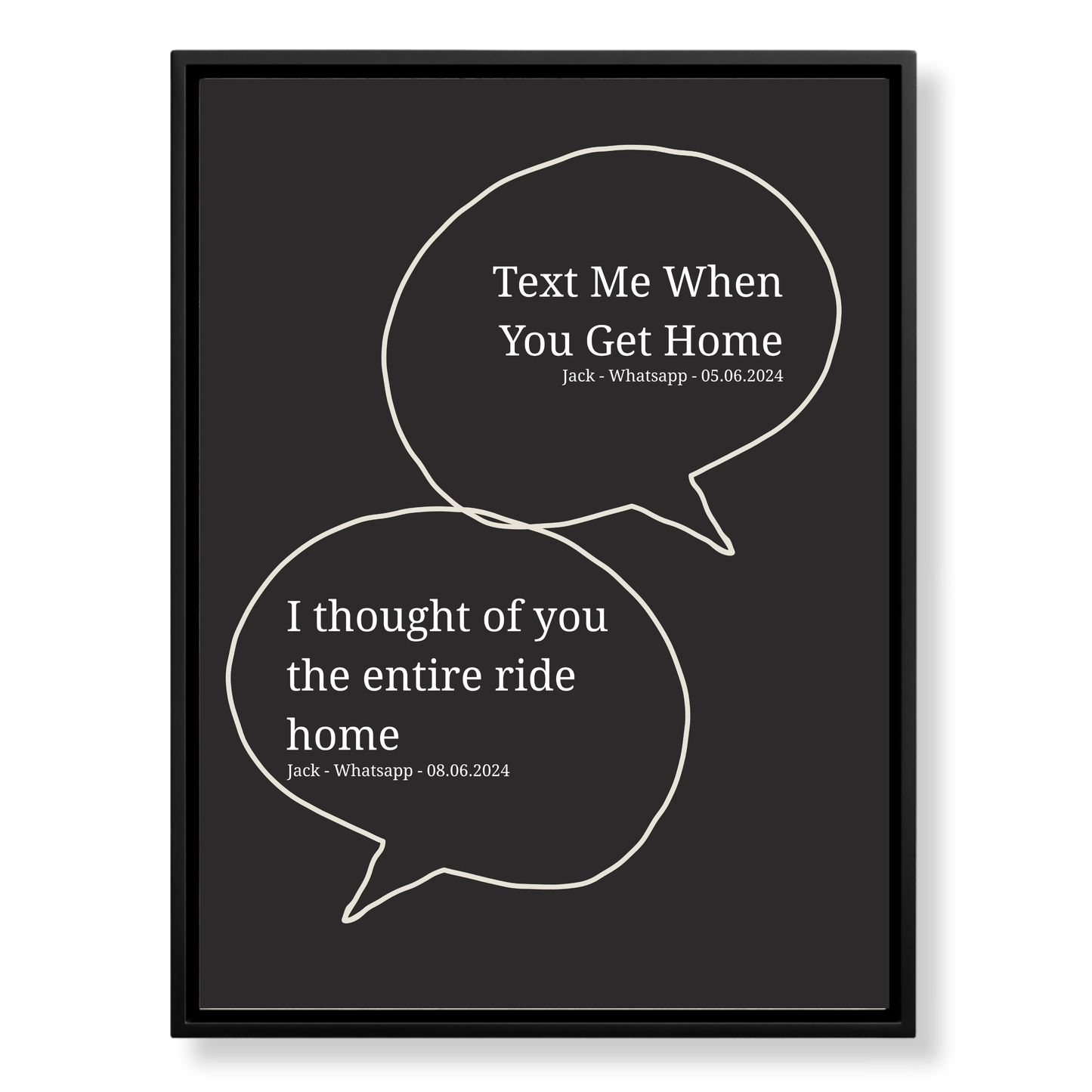 The Words We Keep — Custom Text Message Canvas