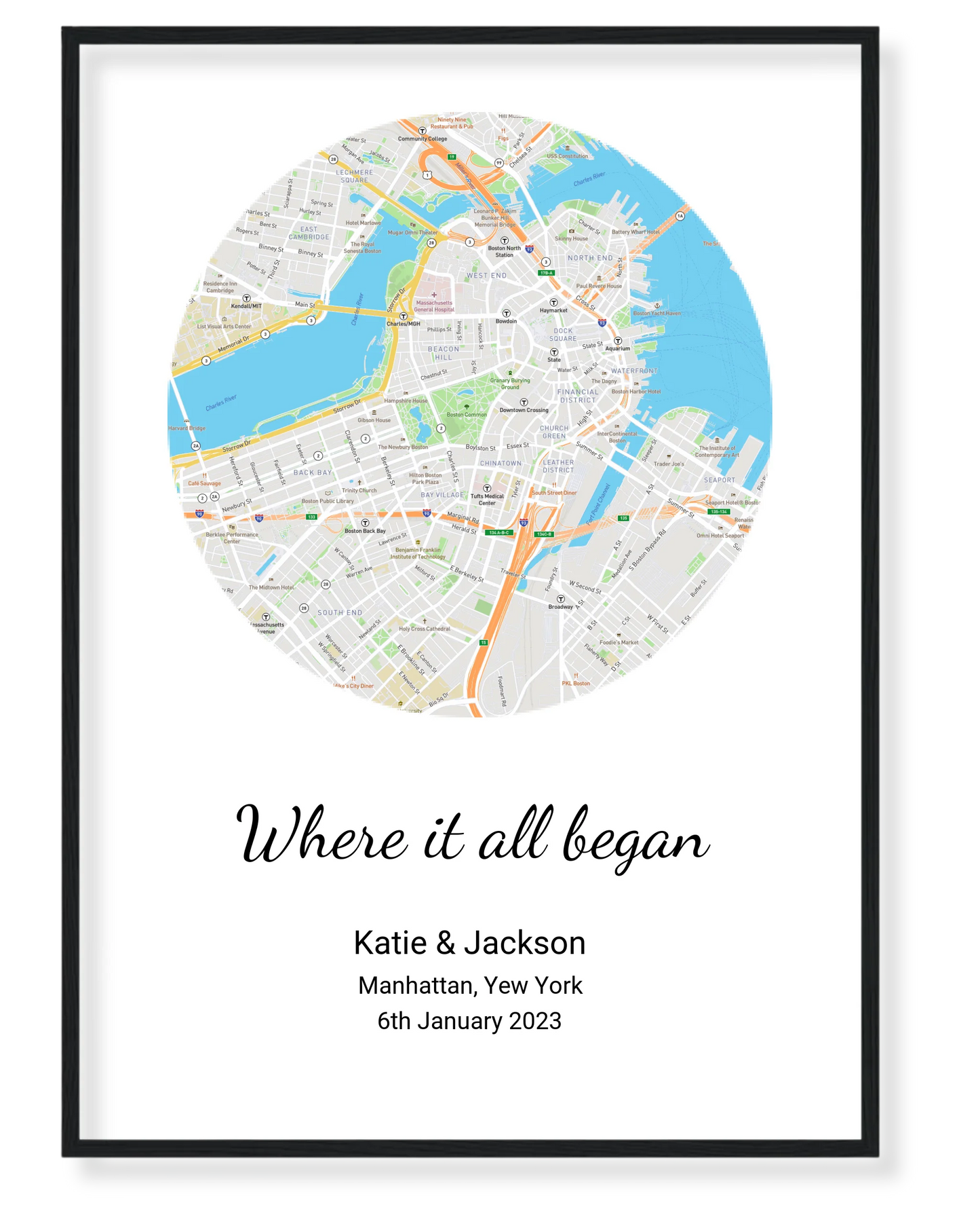 Where It All Began – A Timeless Reminder of Your Special Place 🗺️❤️