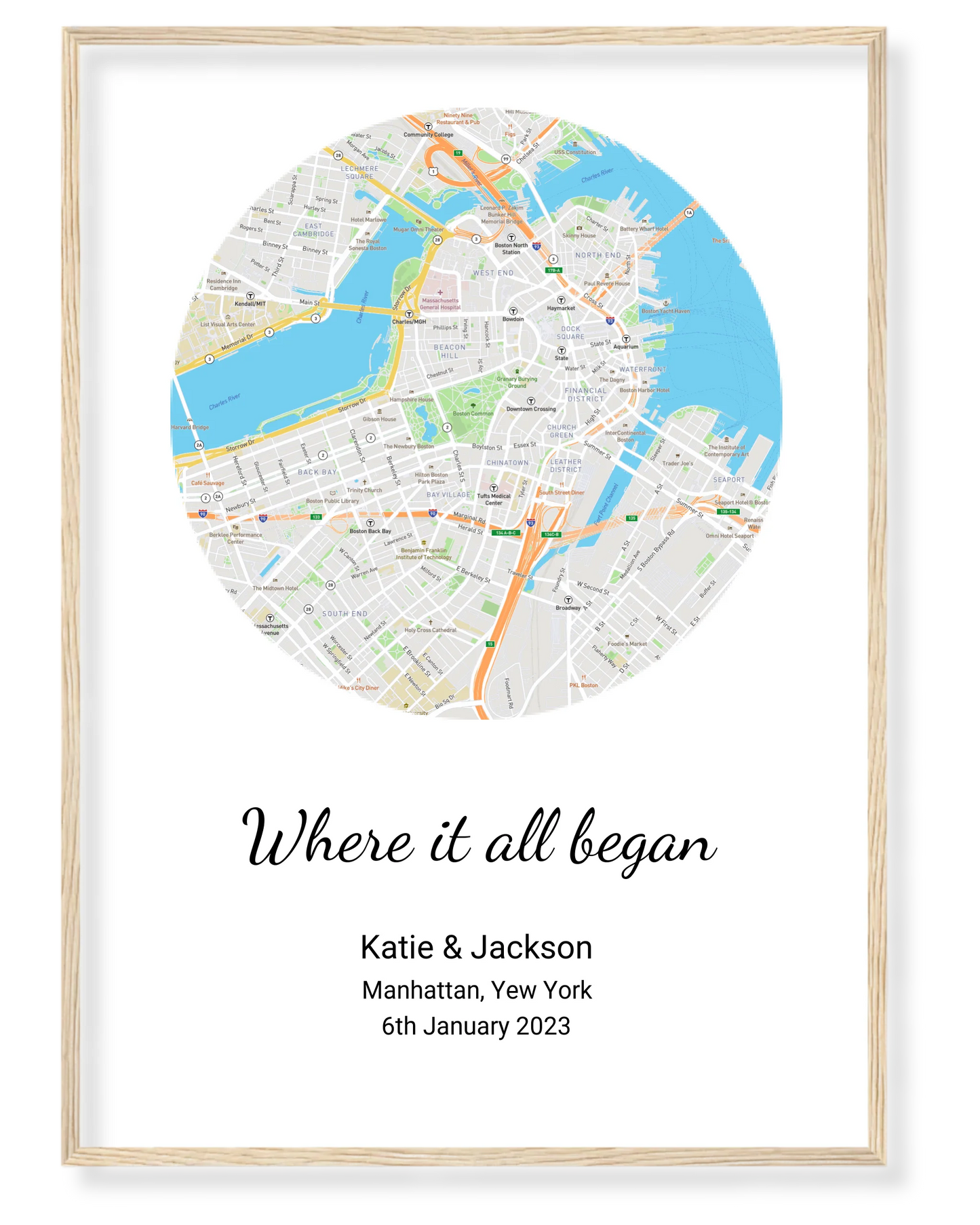 Where It All Began – A Timeless Reminder of Your Special Place 🗺️❤️