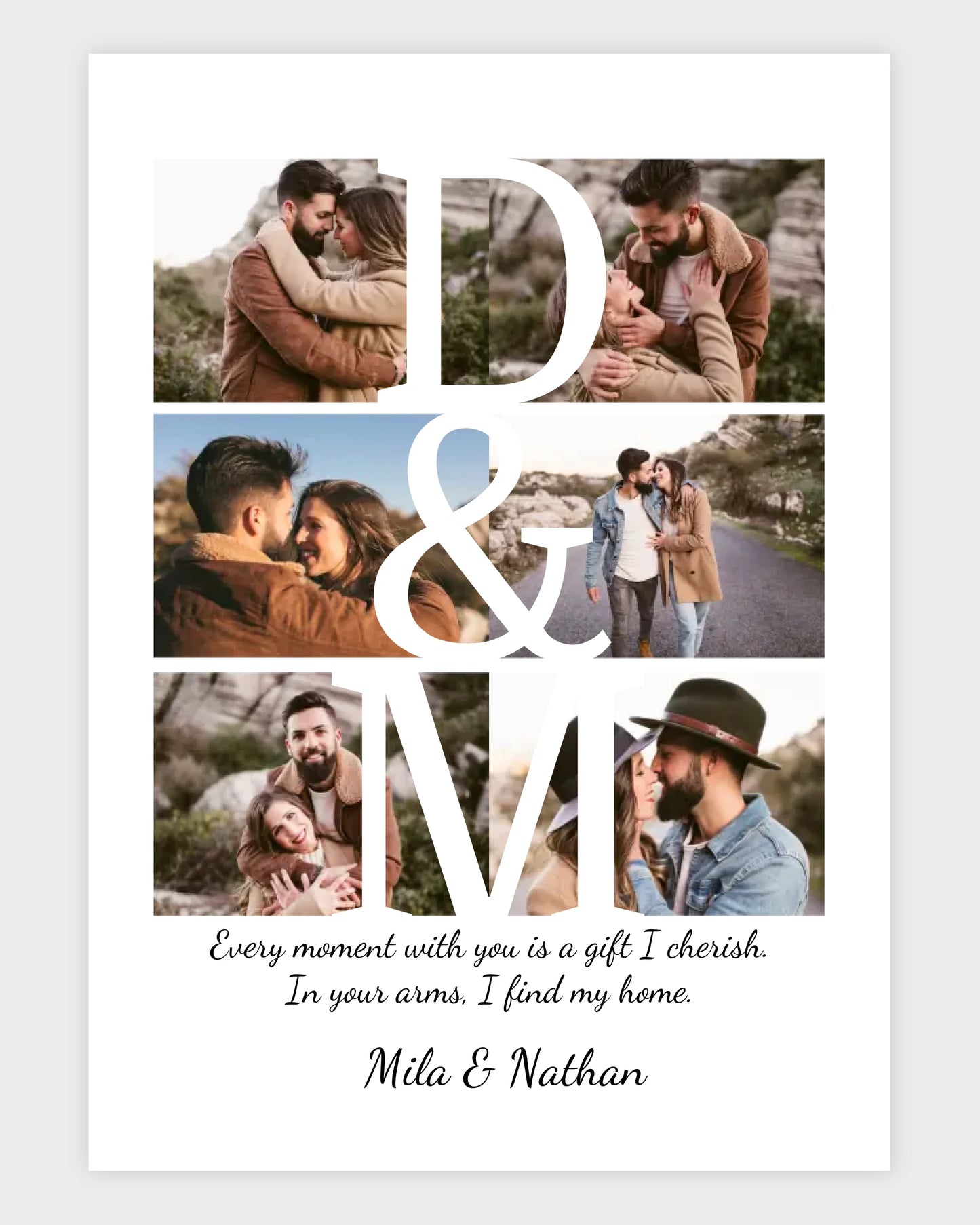 Personalized Initials Photo Collage – Your Memories, Your Story