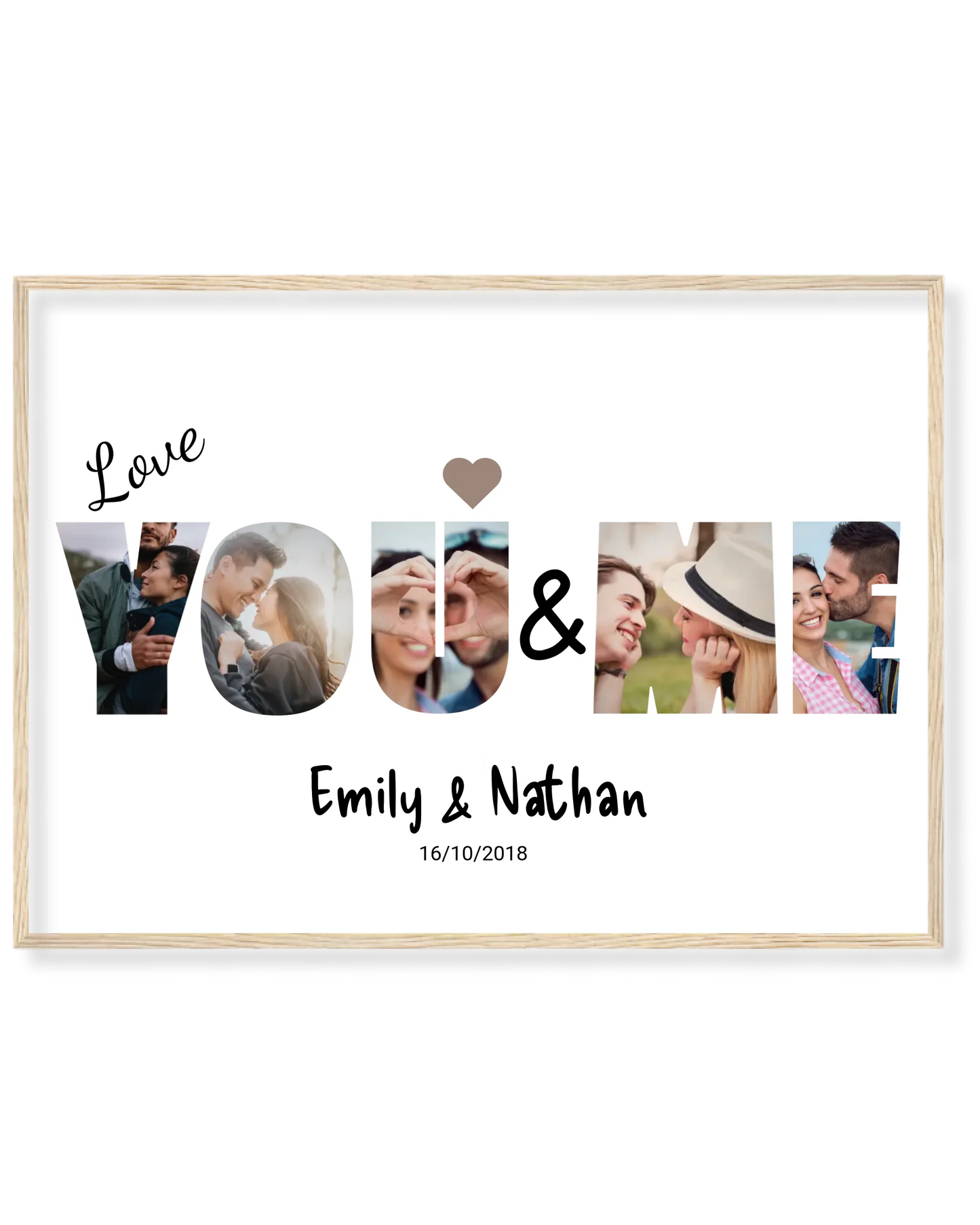 Personalized "YOU & ME" Photo Collage – Your Memories, Your Story - Horizontal