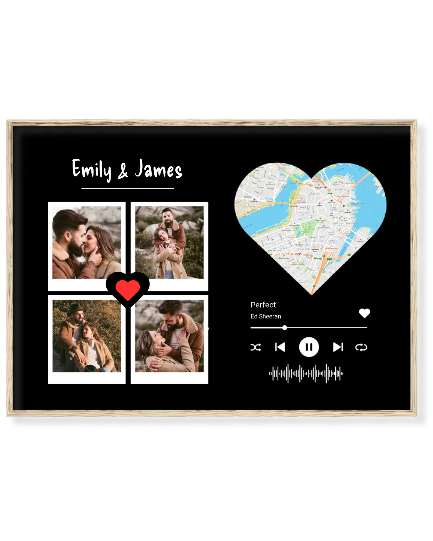 Photo Collage, Spotify & Map