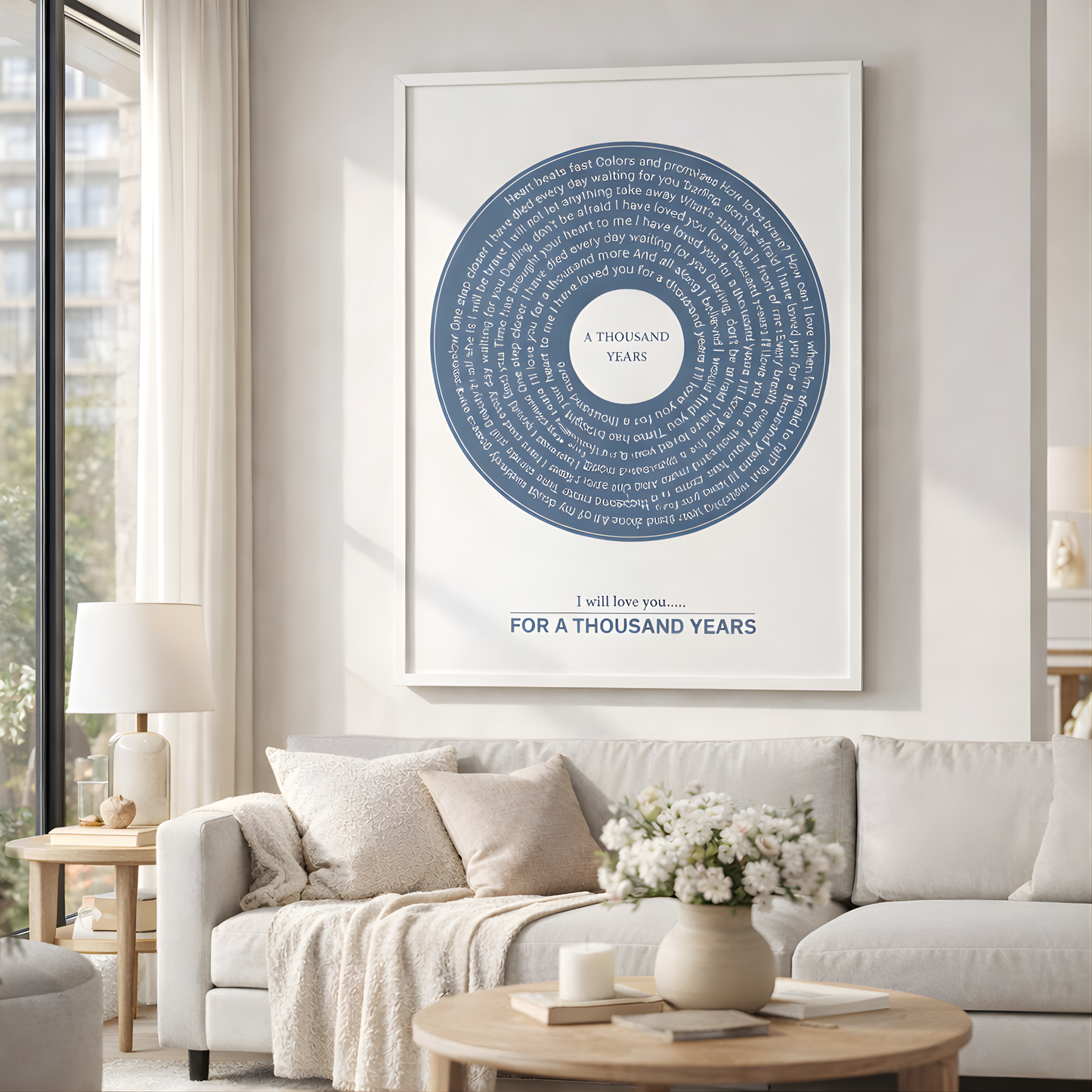 The Retro Song of Us — Colour Vinyl Spiral Lyrics Canvas
