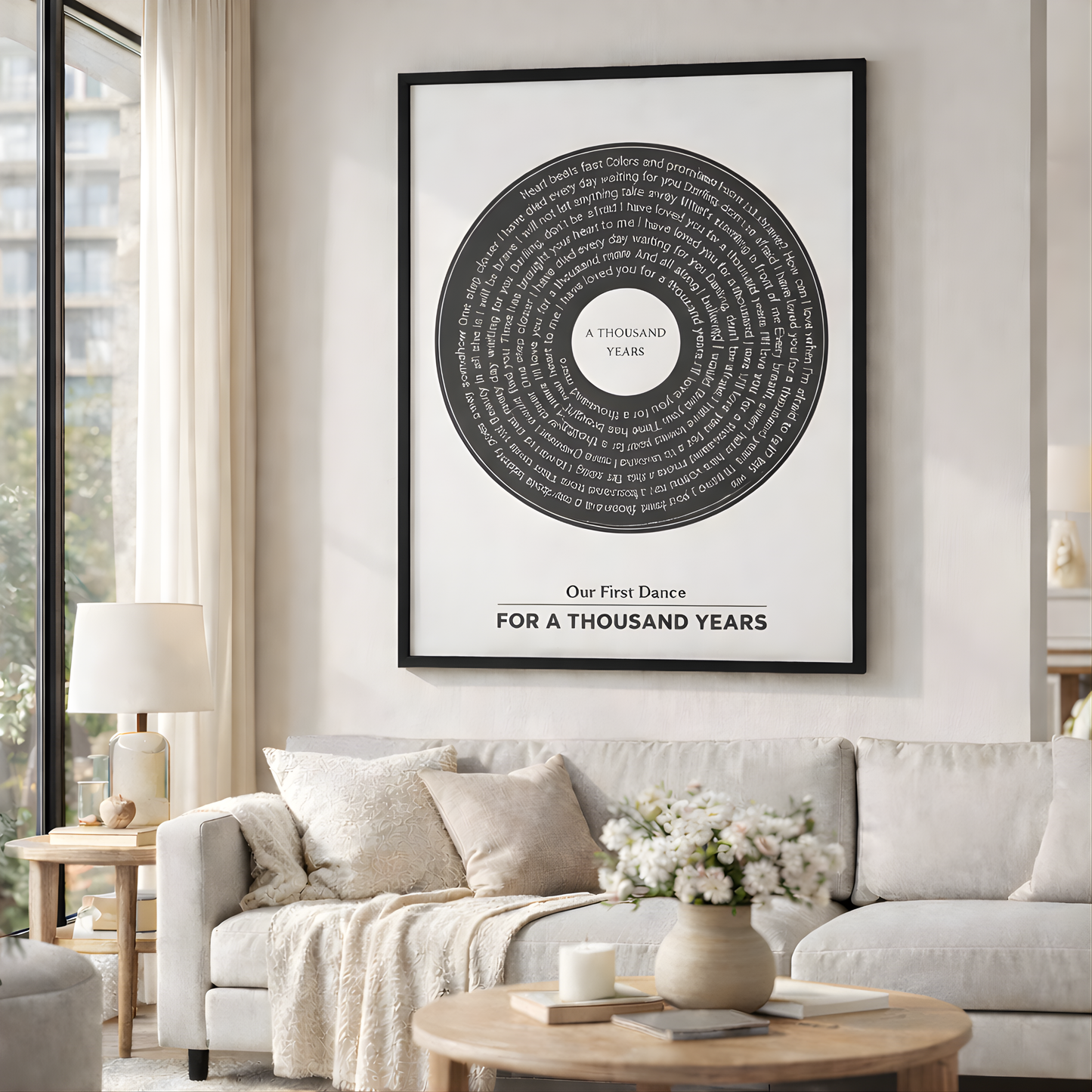 The Retro Song of Us — Colour Vinyl Spiral Lyrics Canvas