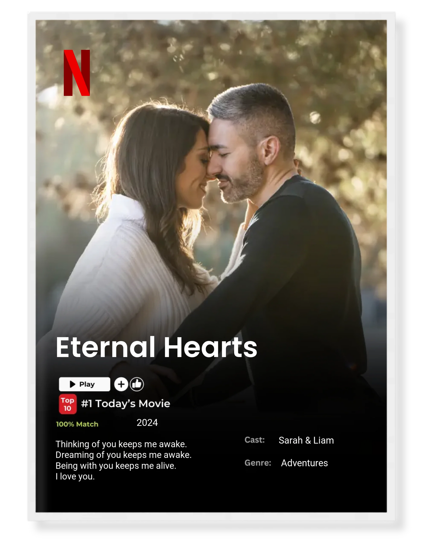 Personalized Netflix-Style Poster – Star in Your Own Blockbuster! 🎬