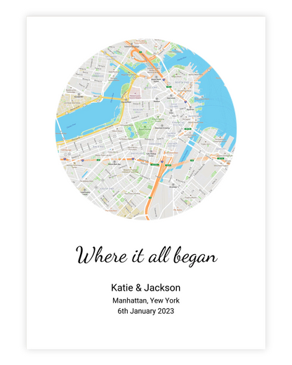 Personalized Location Map – A Timeless Reminder of Your Special Place 🗺️❤️