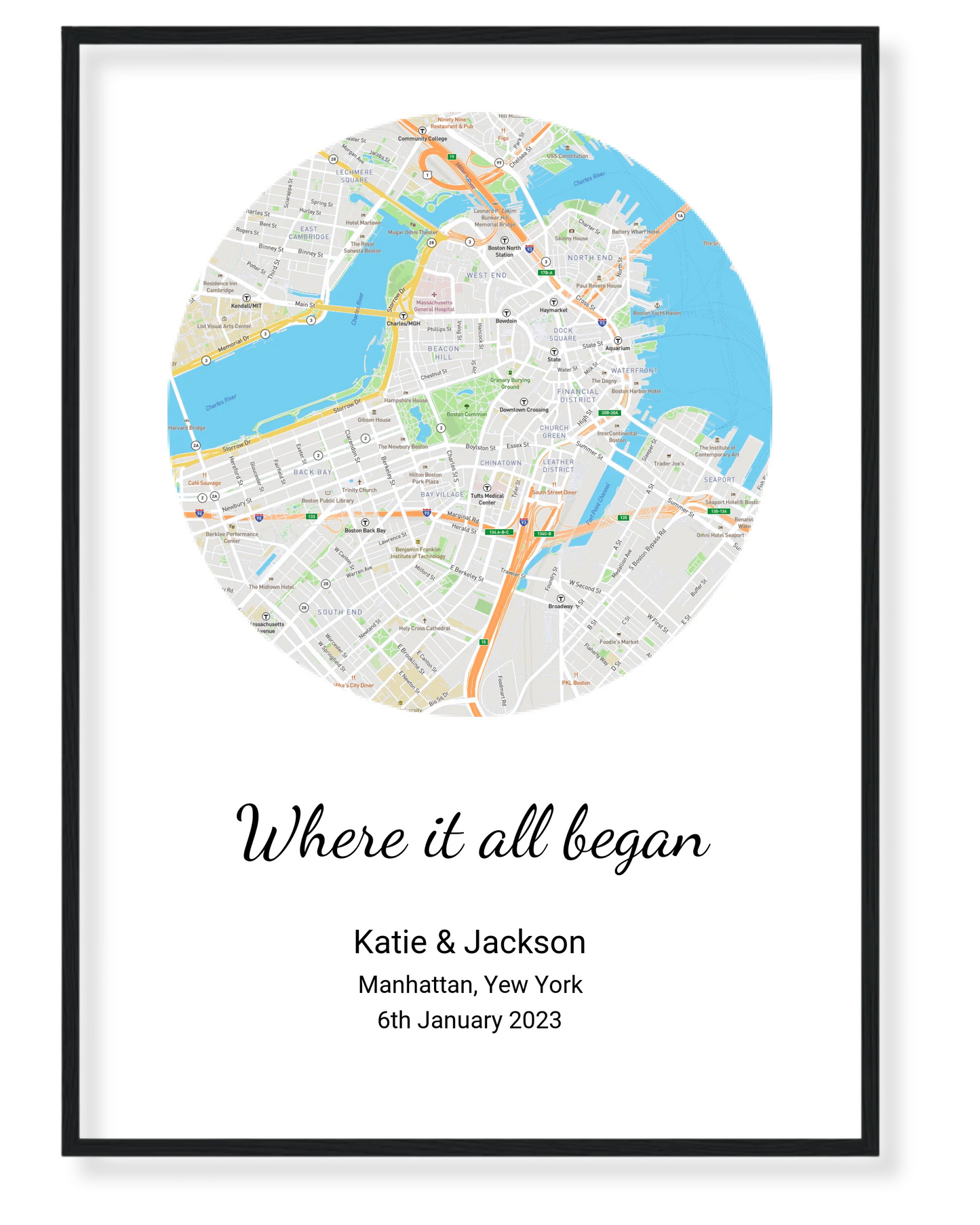 Personalized Location Map – A Timeless Reminder of Your Special Place 🗺️❤️