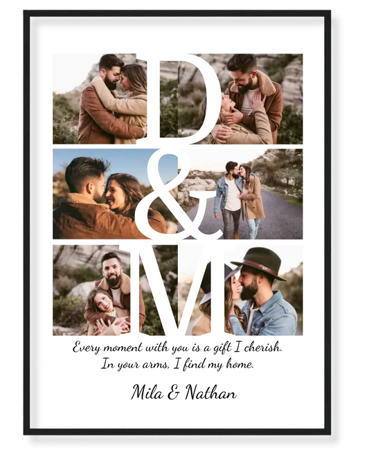 Personalized Initials Photo Collage – Your Memories, Your Story