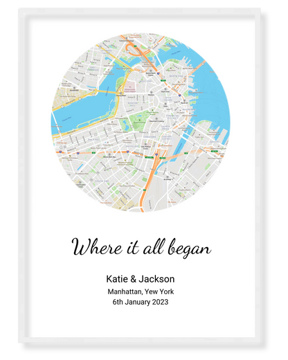 Where It All Began – A Timeless Reminder of Your Special Place 🗺️❤️