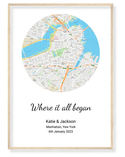 Where It All Began – A Timeless Reminder of Your Special Place 🗺️❤️