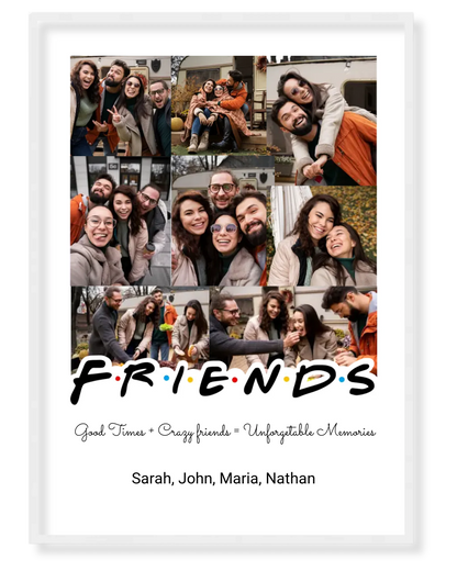 Personalized Friends Photo Collage – A Tribute to Unforgettable Moments 📸✨