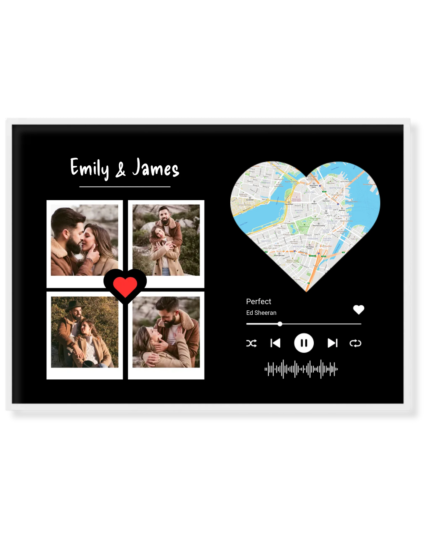 Photo Collage, Spotify & Map