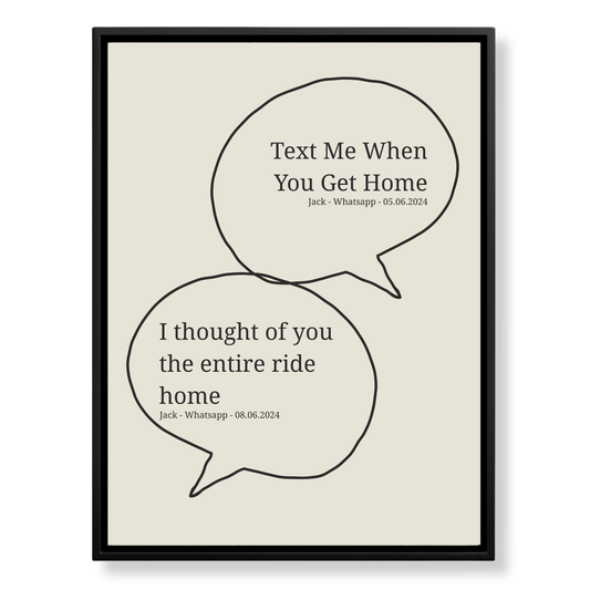 The Words We Keep — Custom Text Message Canvas