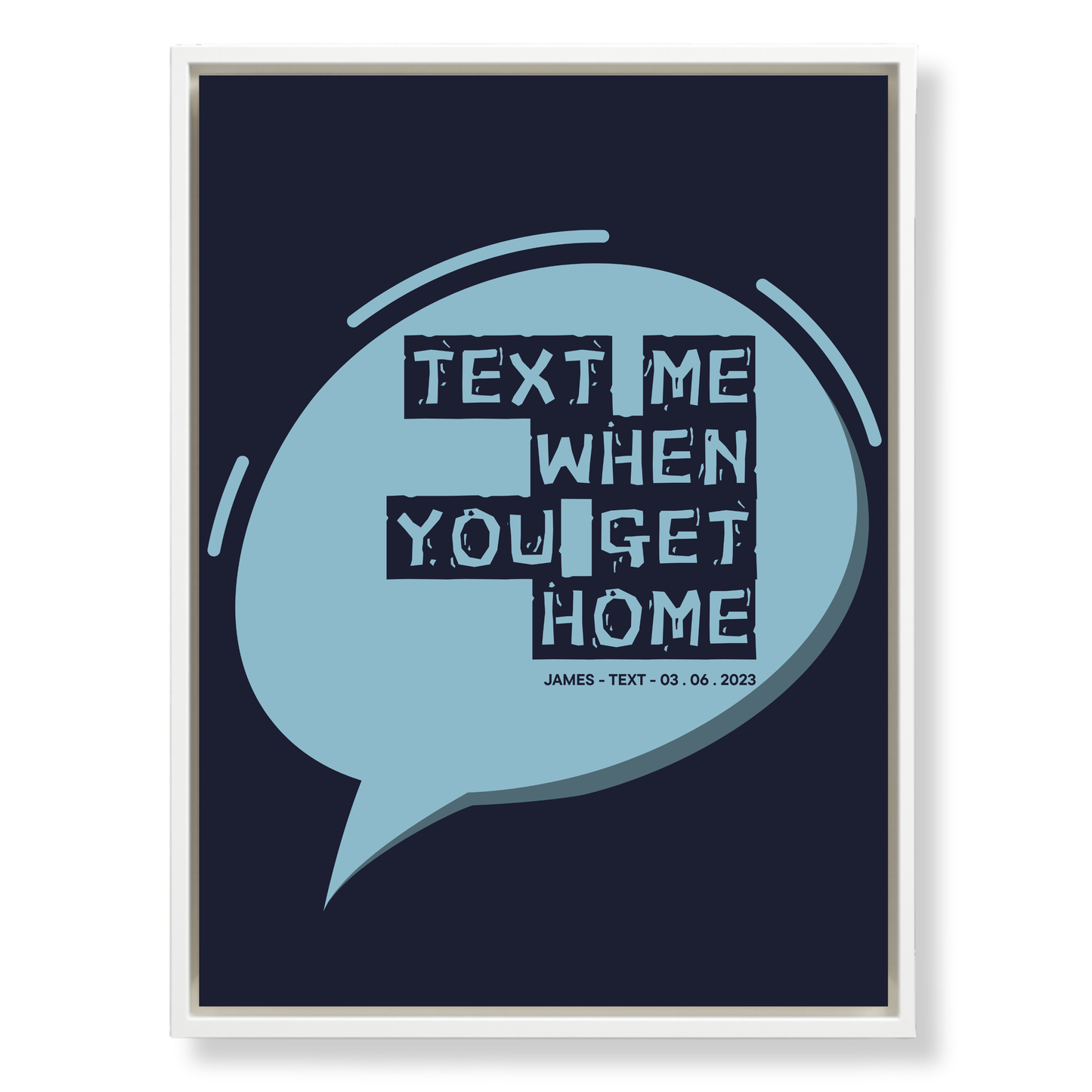 The Message That Started It All — Custom Canvas Art