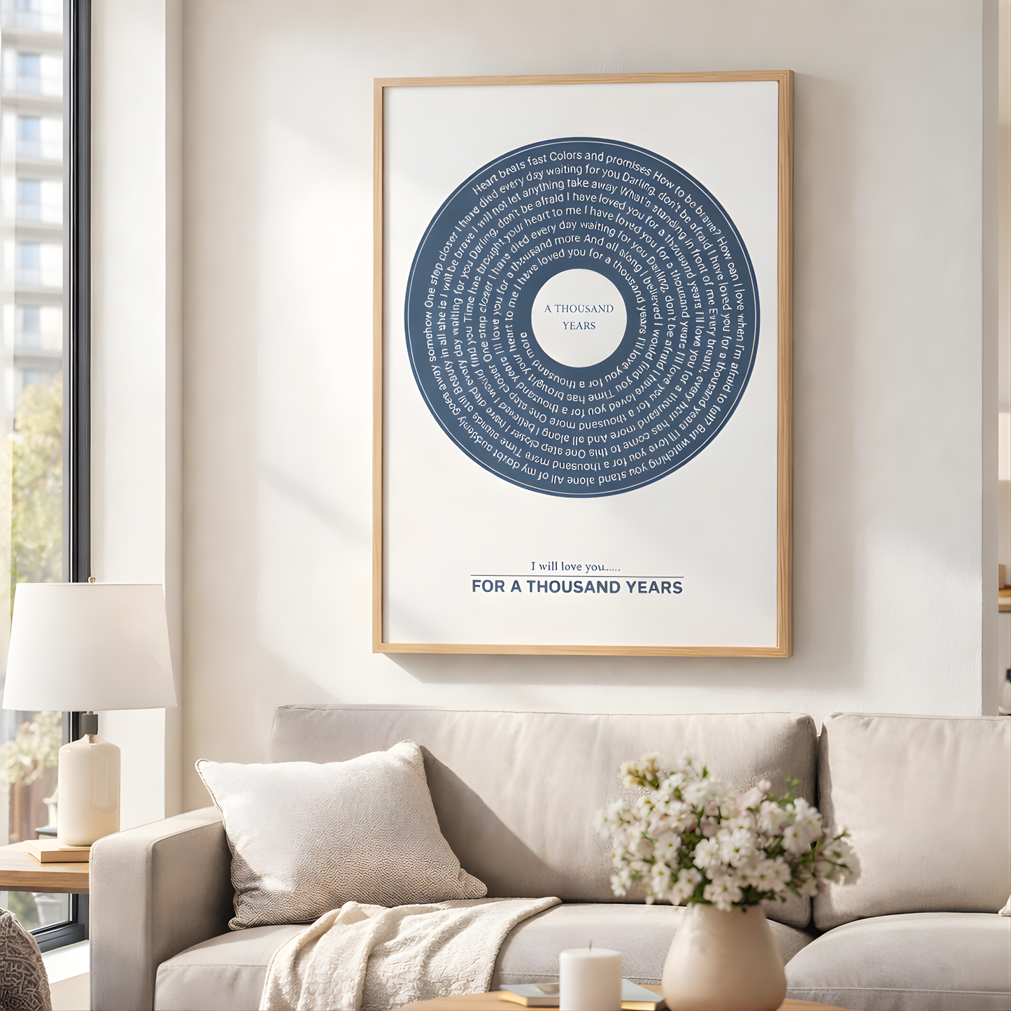 The Retro Song of Us — Colour Vinyl Spiral Lyrics Canvas