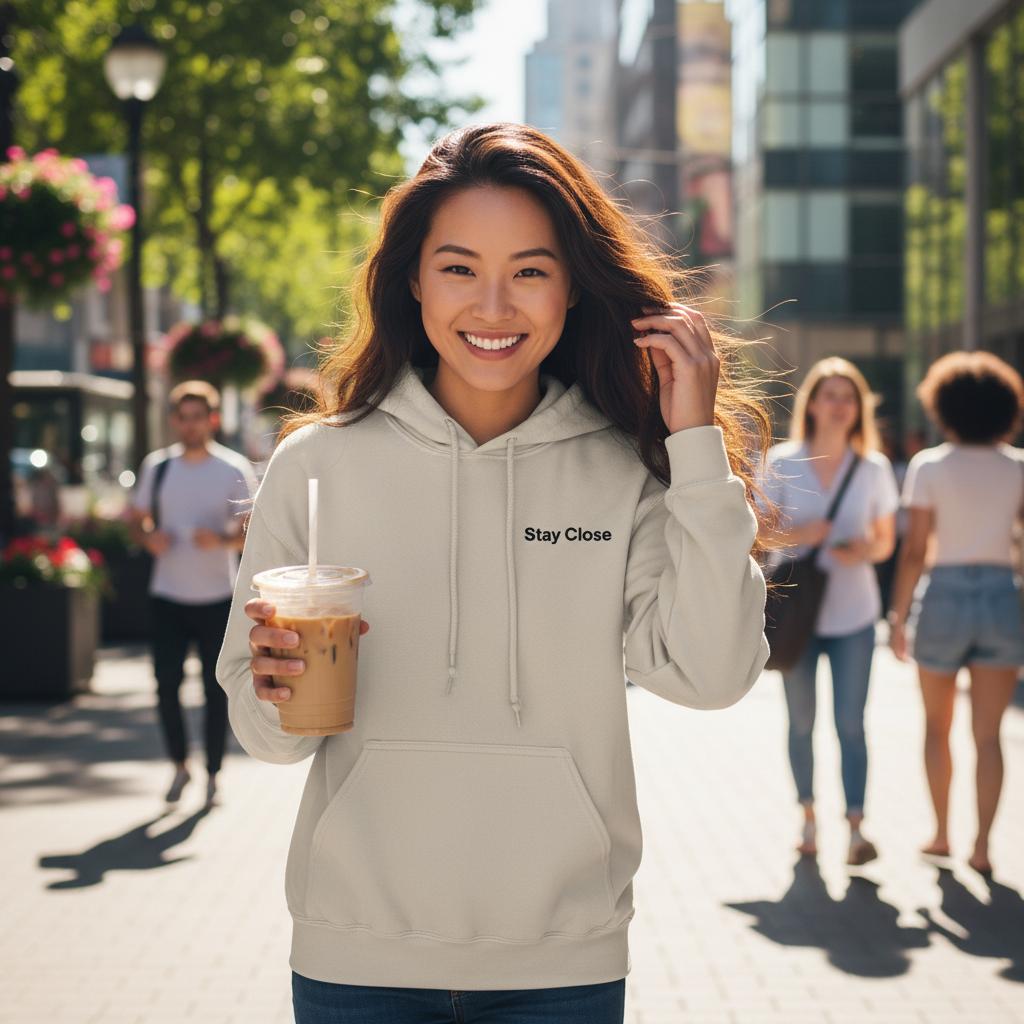 Quiet Luxury Couples Hoodie — Custom Minimalist Embroidery (You & I / Always Us / Forevermore)