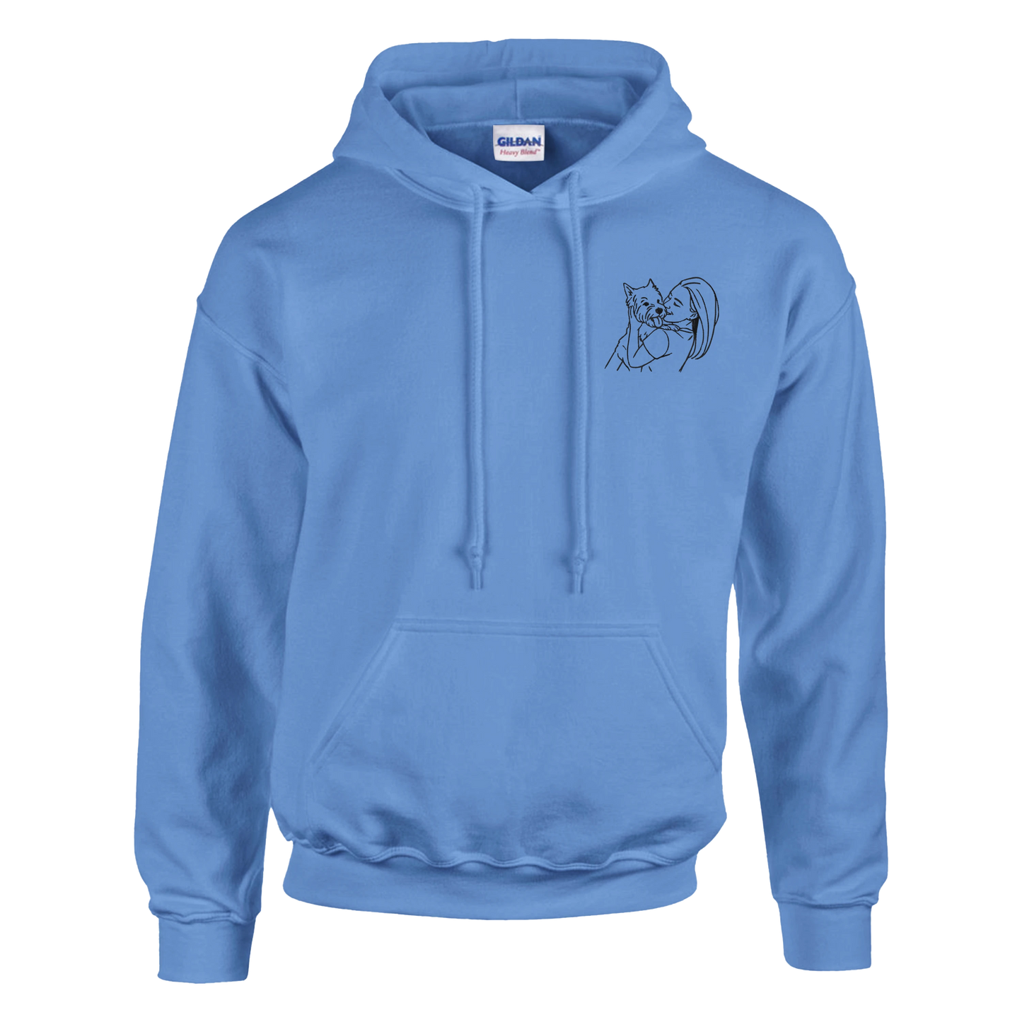 Stitch It to Me: Personalized Embroidered Line Art Hoodie