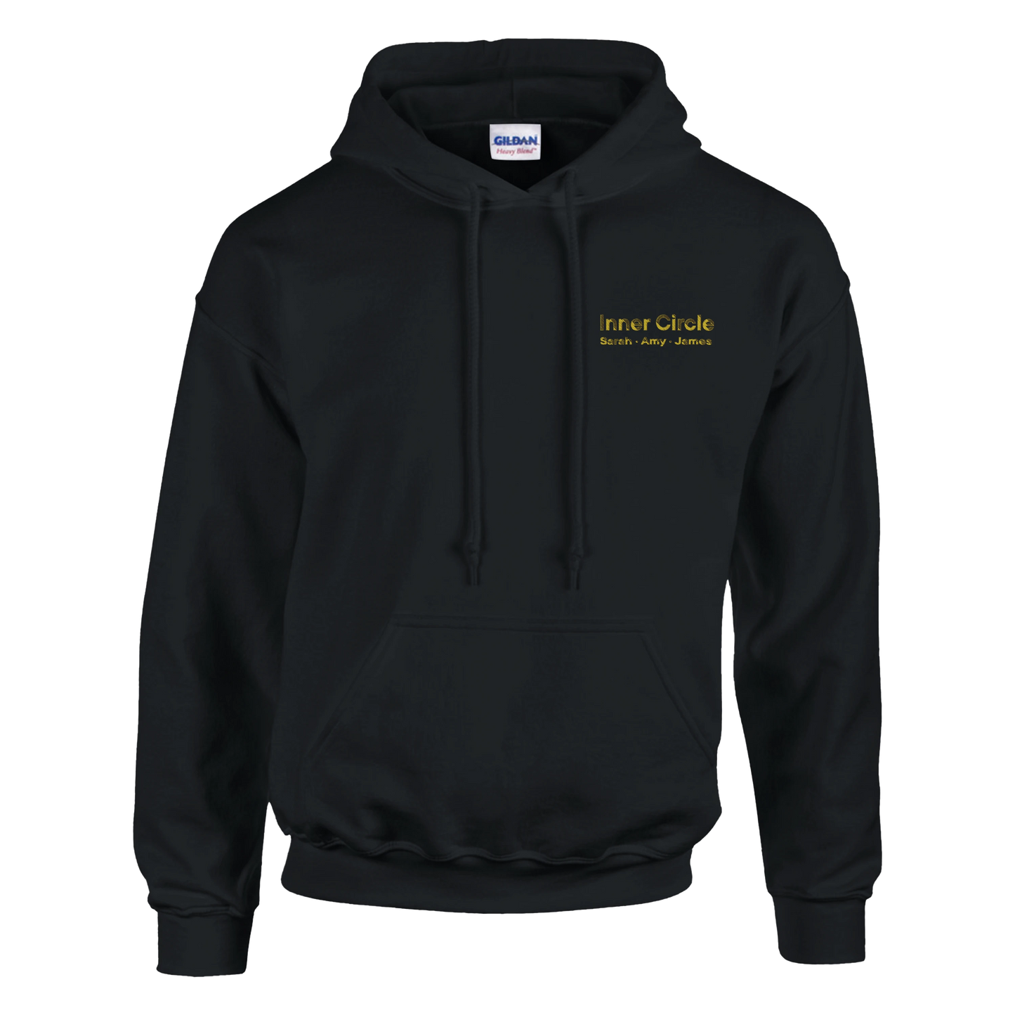 Custom Friends Hoodie — Inner Circle Minimalist Embroidery