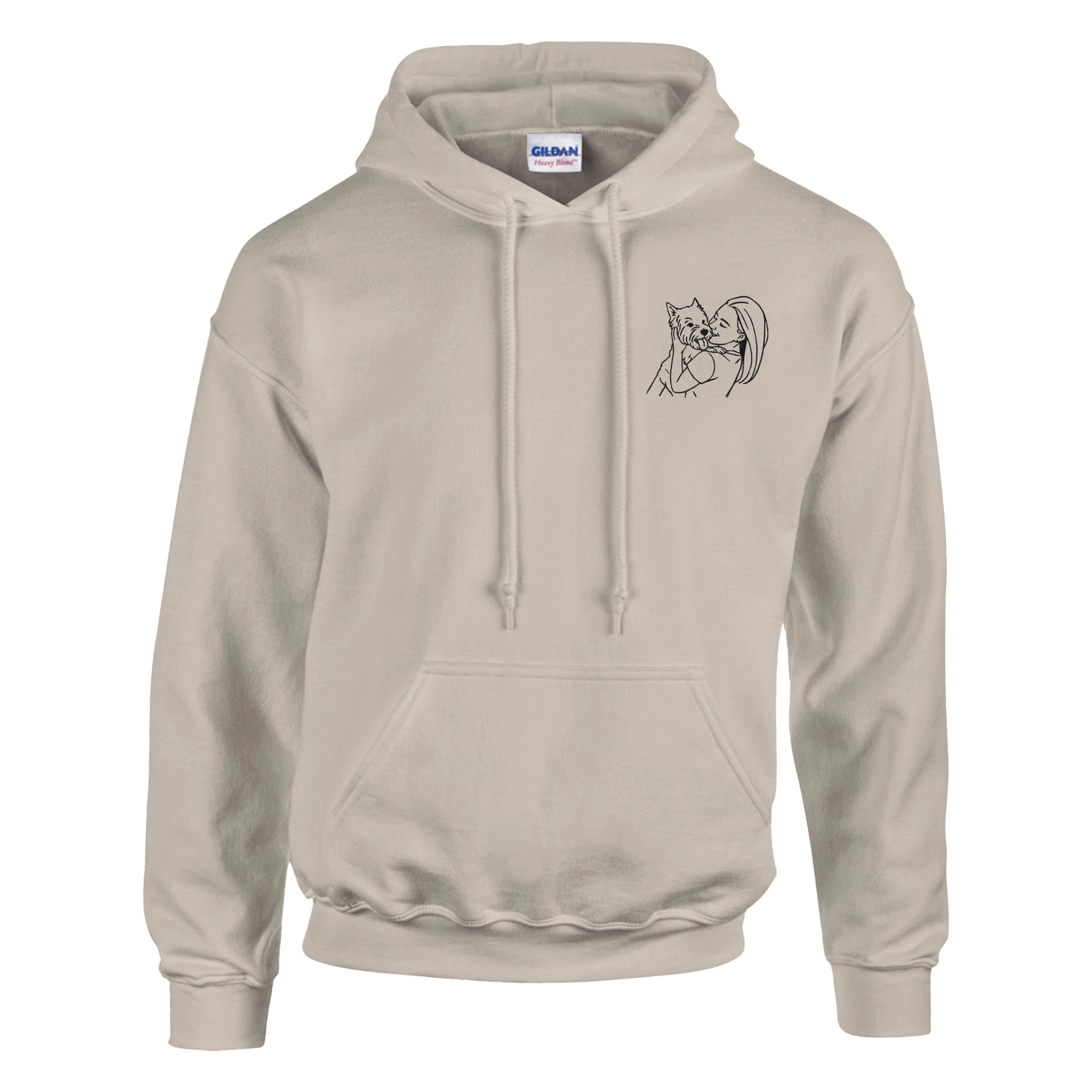 Stitch It to Me: Personalized Embroidered Line Art Hoodie