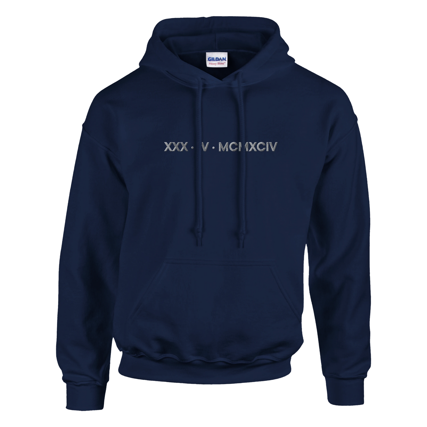 Personalized Embroidered Hoodie – Special Date in Roman Numerals