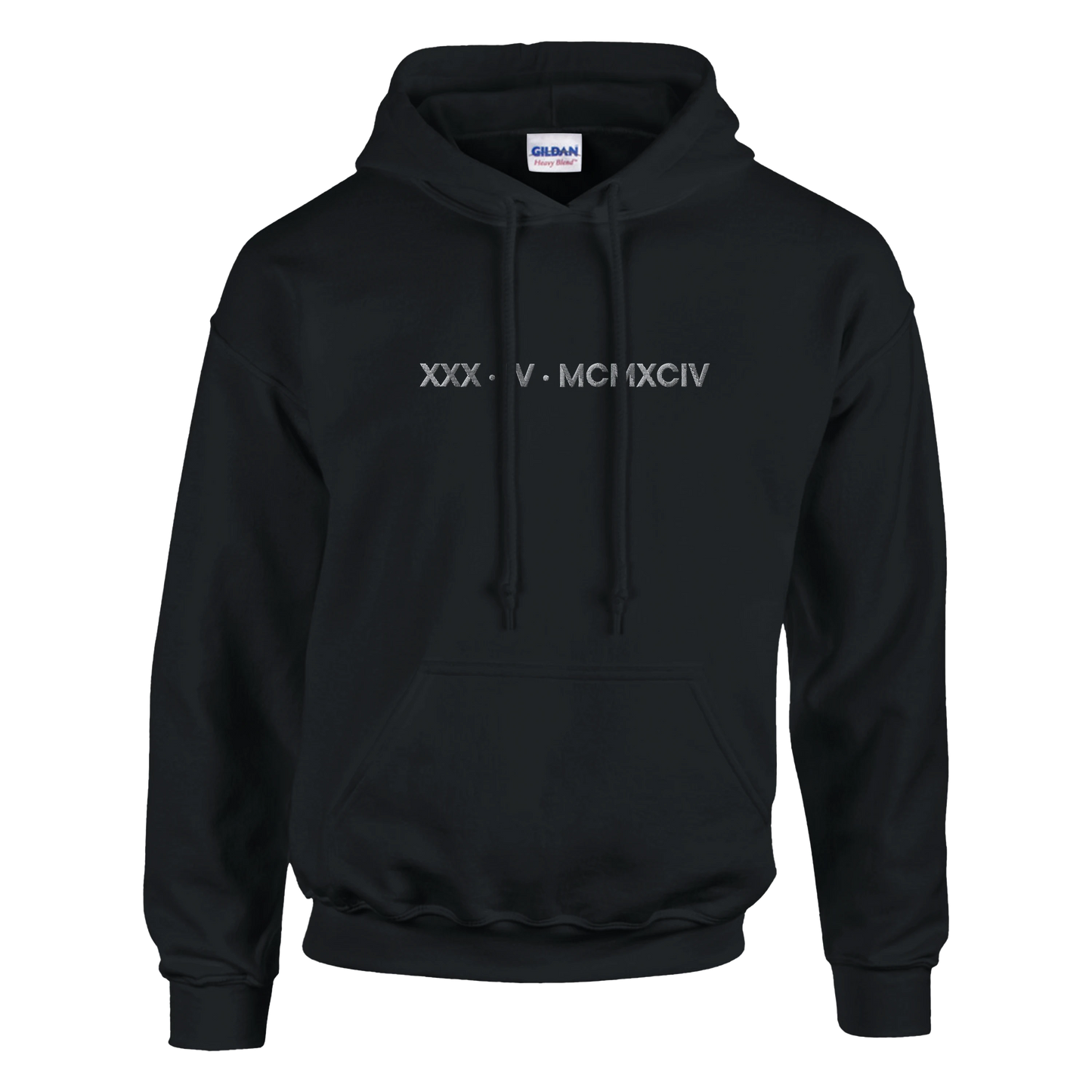 Personalized Embroidered Hoodie – Special Date in Roman Numerals