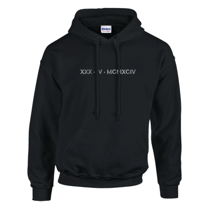Personalized Embroidered Hoodie – Special Date in Roman Numerals