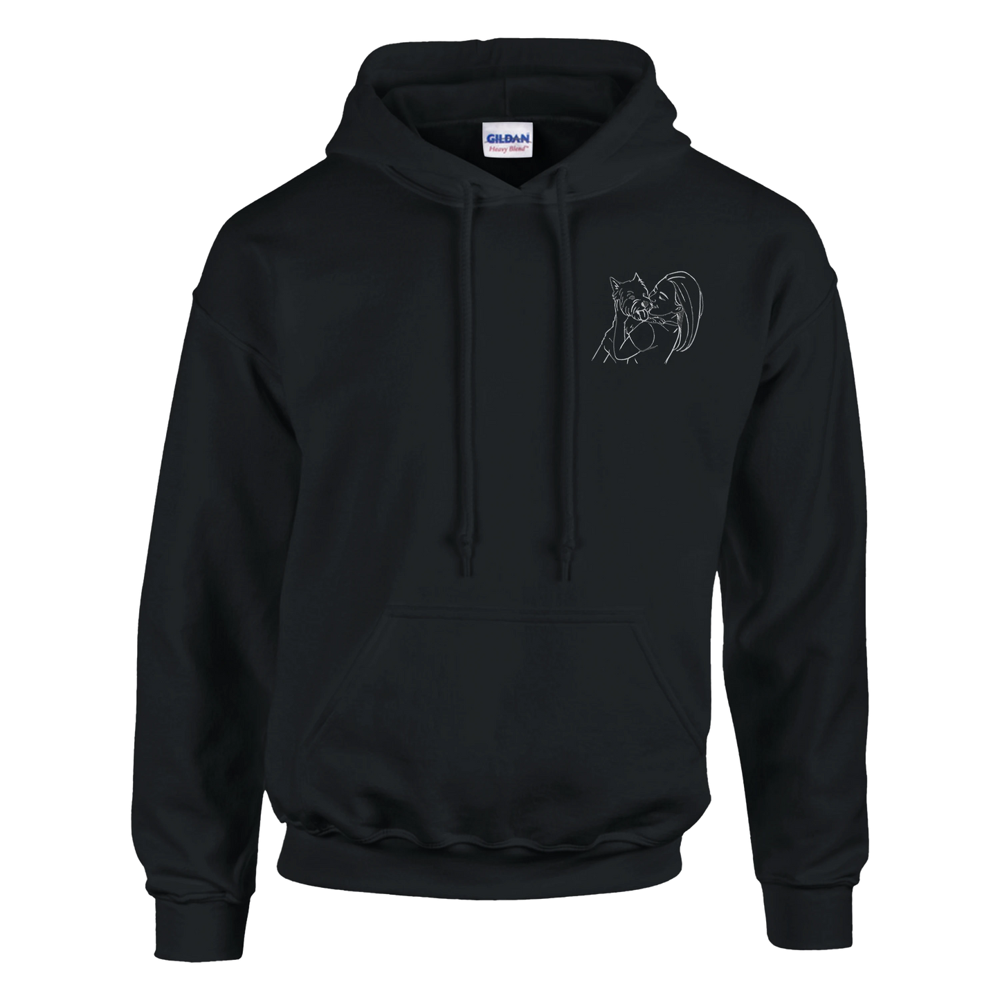 Stitch It to Me: Personalized Embroidered Line Art Hoodie