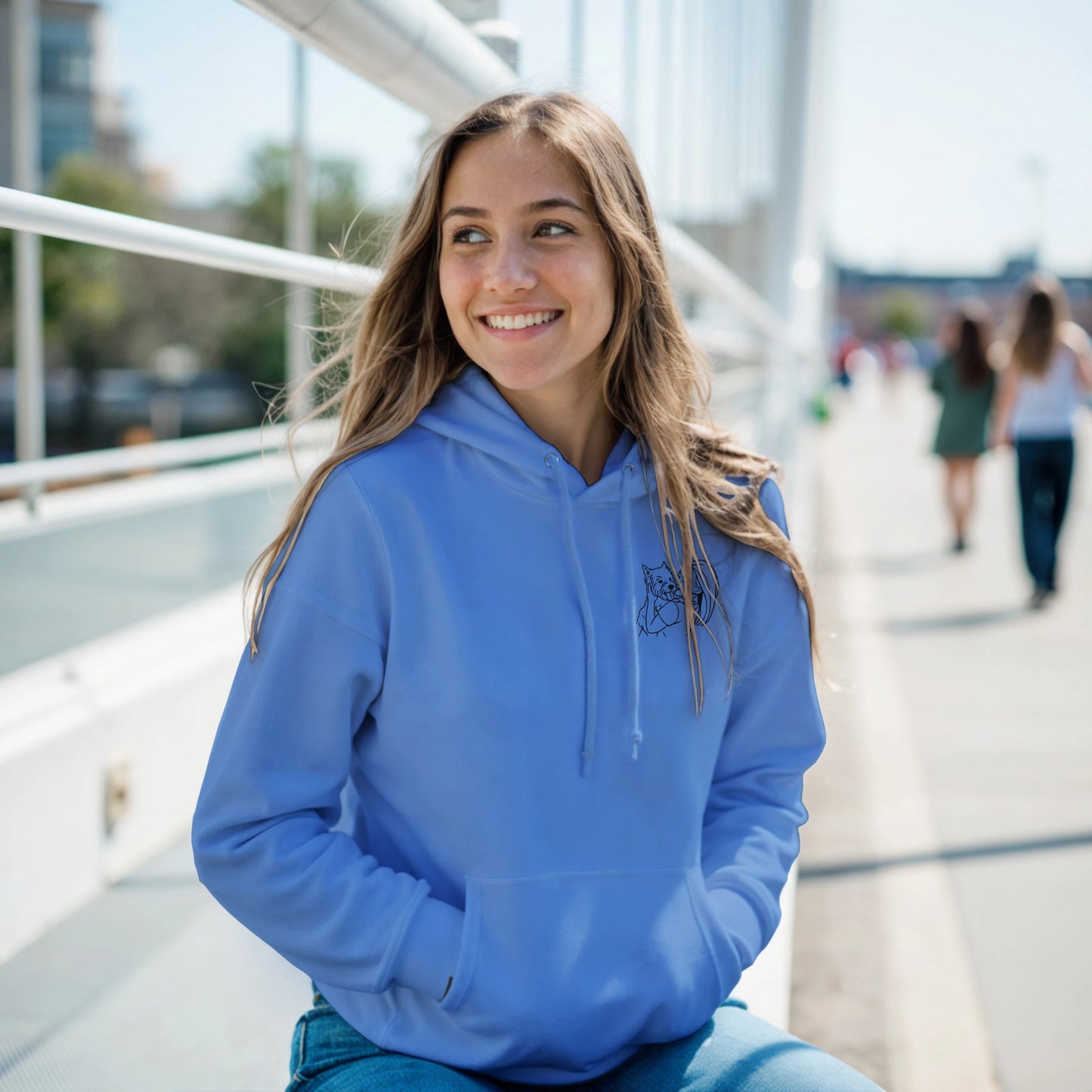 Stitch It to Me: Personalized Embroidered Line Art Hoodie