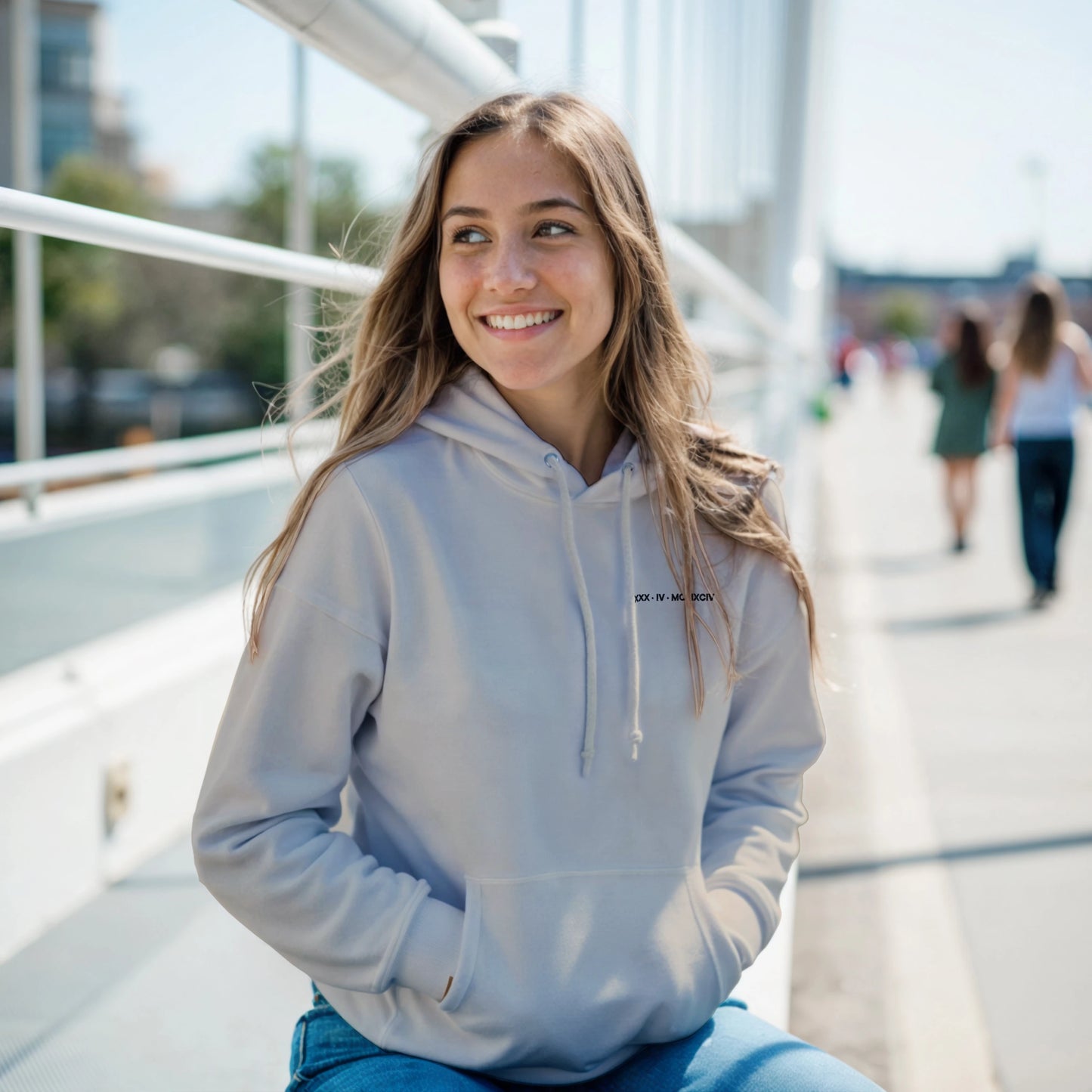 Custom Embroidered Hoodie – Special Date in Roman Numerals
