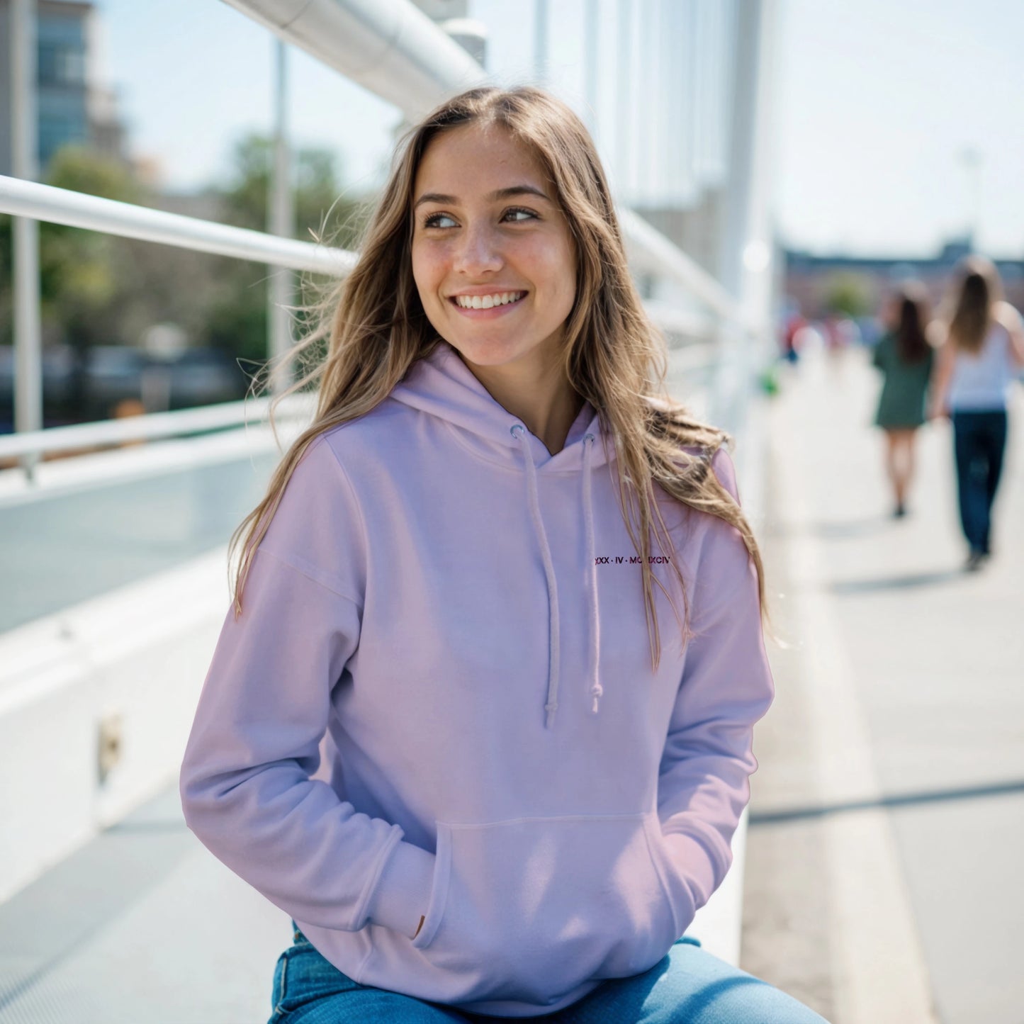 Custom Embroidered Hoodie – Special Date in Roman Numerals