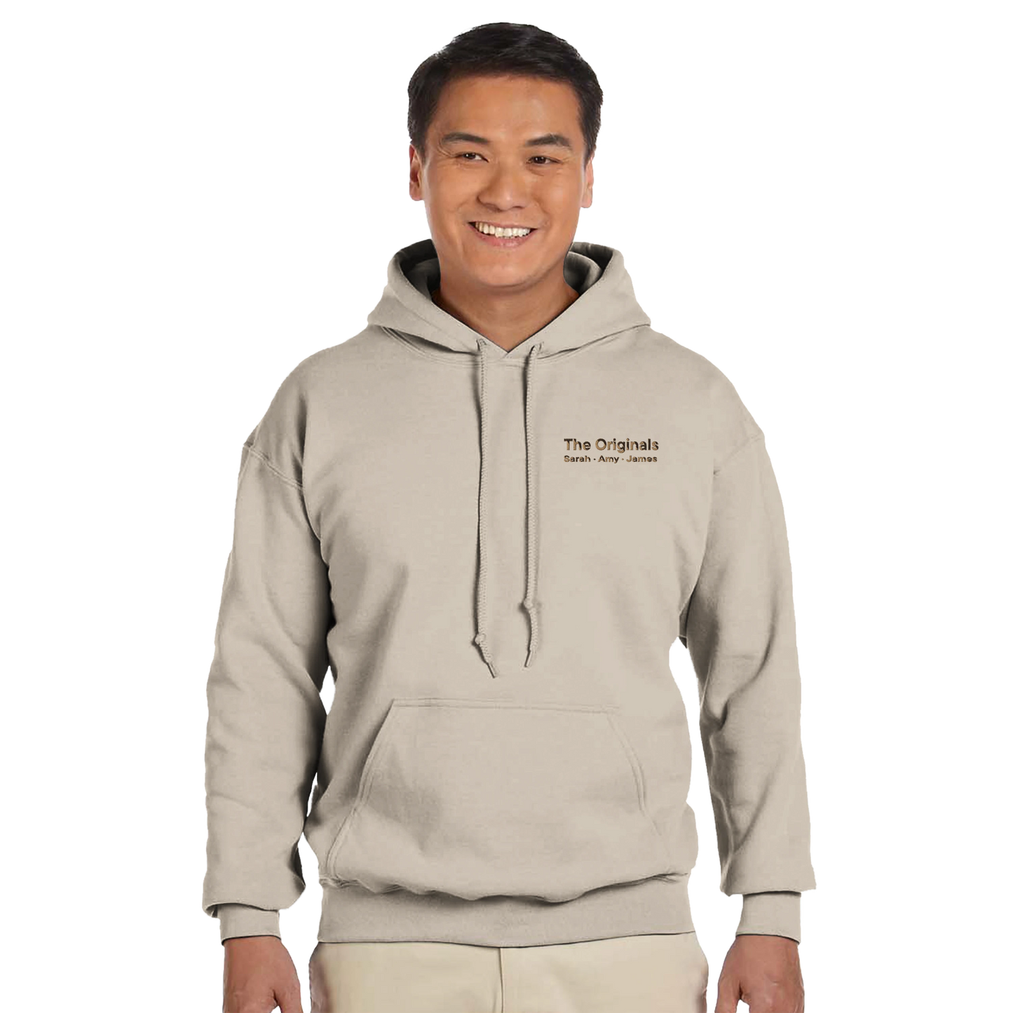 Custom Friends Hoodie — Inner Circle Minimalist Embroidery Print