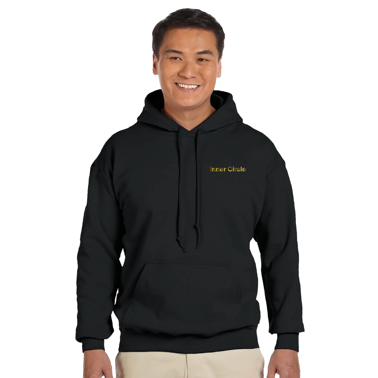Custom Friends Hoodie — Inner Circle Minimalist Embroidery Print