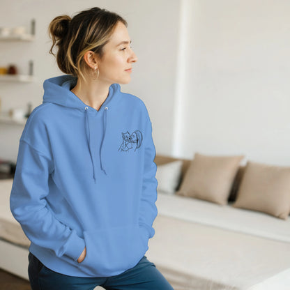 Stitch It to Me: Personalized Embroidered Line Art Hoodie