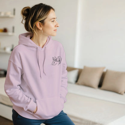 Stitch It to Me: Personalized Embroidered Line Art Hoodie