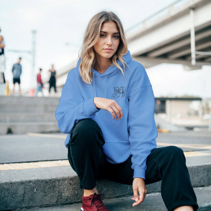 Stitch It to Me: Personalized Embroidered Line Art Hoodie