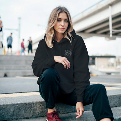 Stitch It to Me: Personalized Embroidered Line Art Hoodie