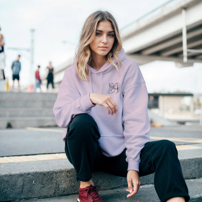Stitch It to Me: Personalized Embroidered Line Art Hoodie