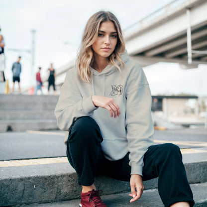 Stitch It to Me: Personalized Embroidered Line Art Hoodie