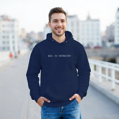 Personalized Embroidered Hoodie – Special Date in Roman Numerals