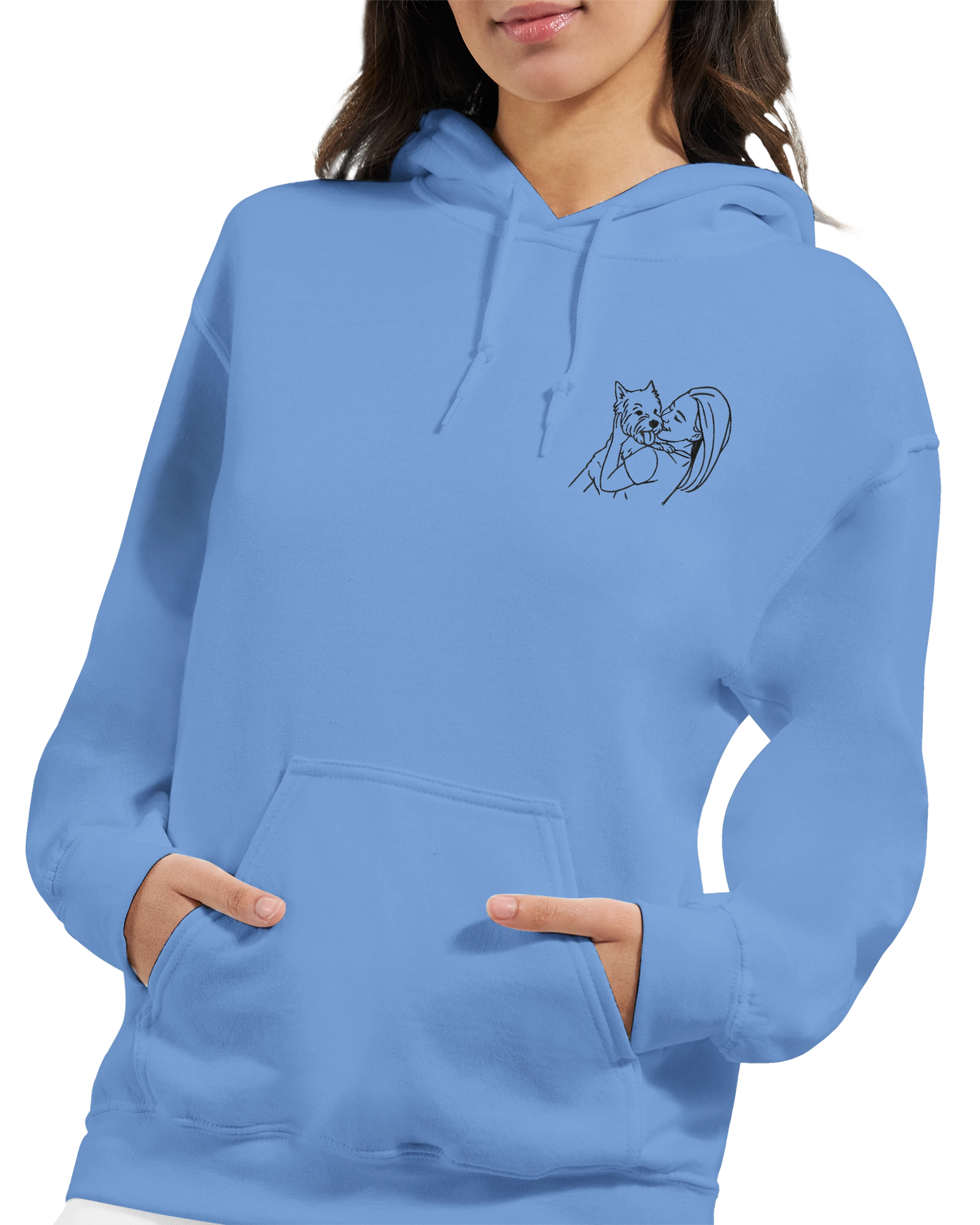 Stitch It to Me: Personalized Embroidered Line Art Hoodie