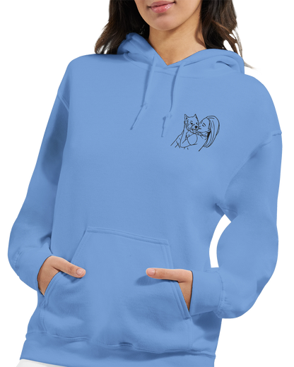 Stitch It to Me: Personalized Embroidered Line Art Hoodie