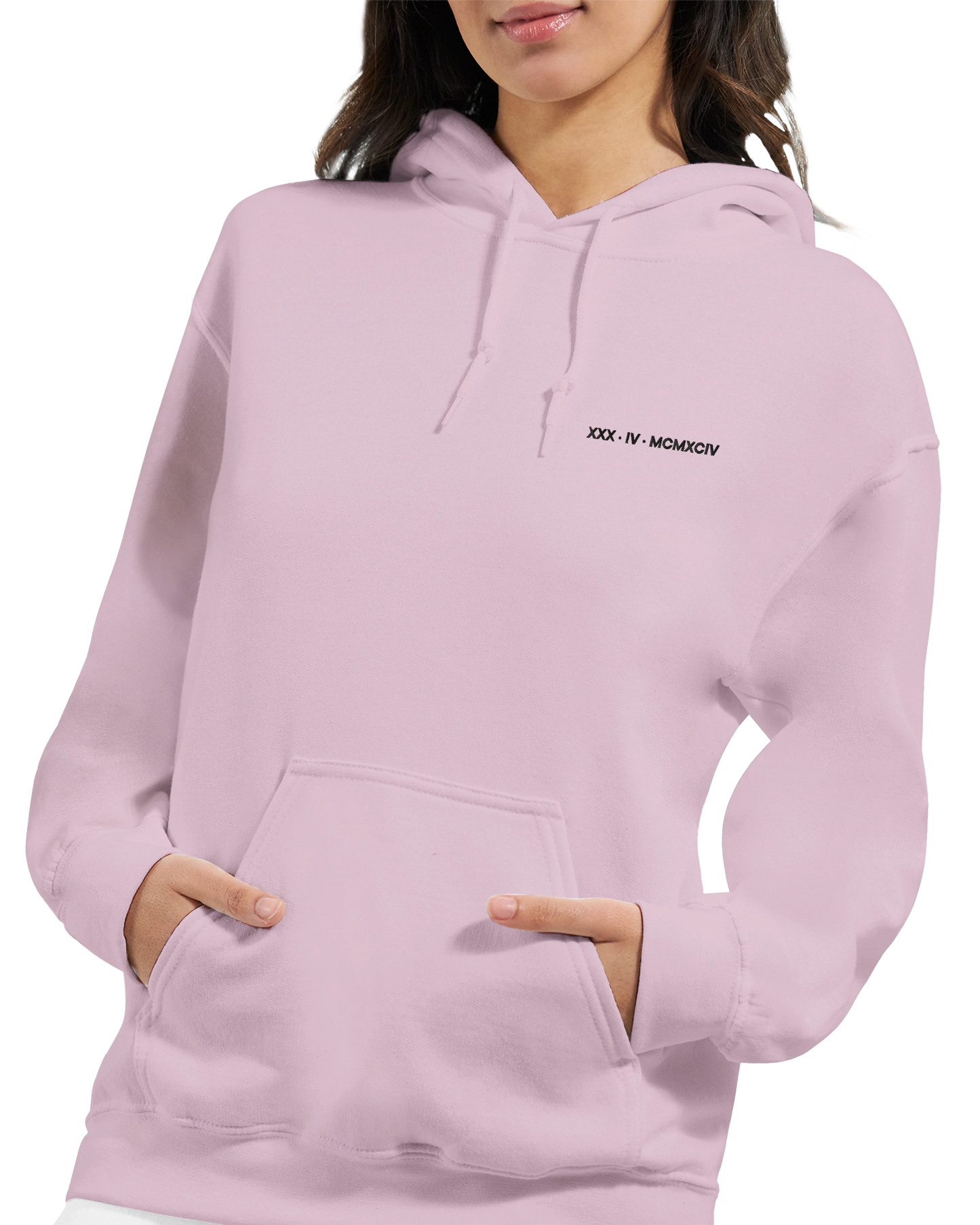 Custom Embroidered Hoodie – Special Date in Roman Numerals