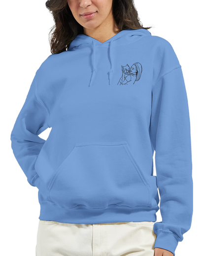 Stitch It to Me: Personalized Embroidered Line Art Hoodie