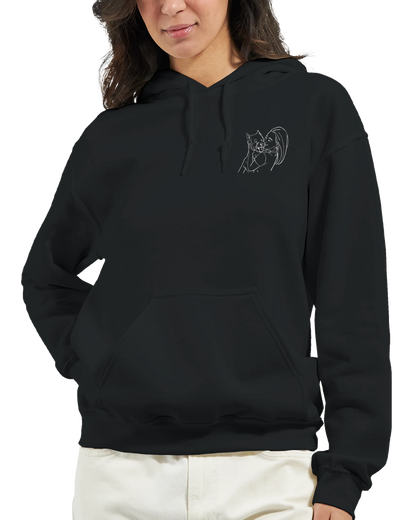 Stitch It to Me: Personalized Embroidered Line Art Hoodie