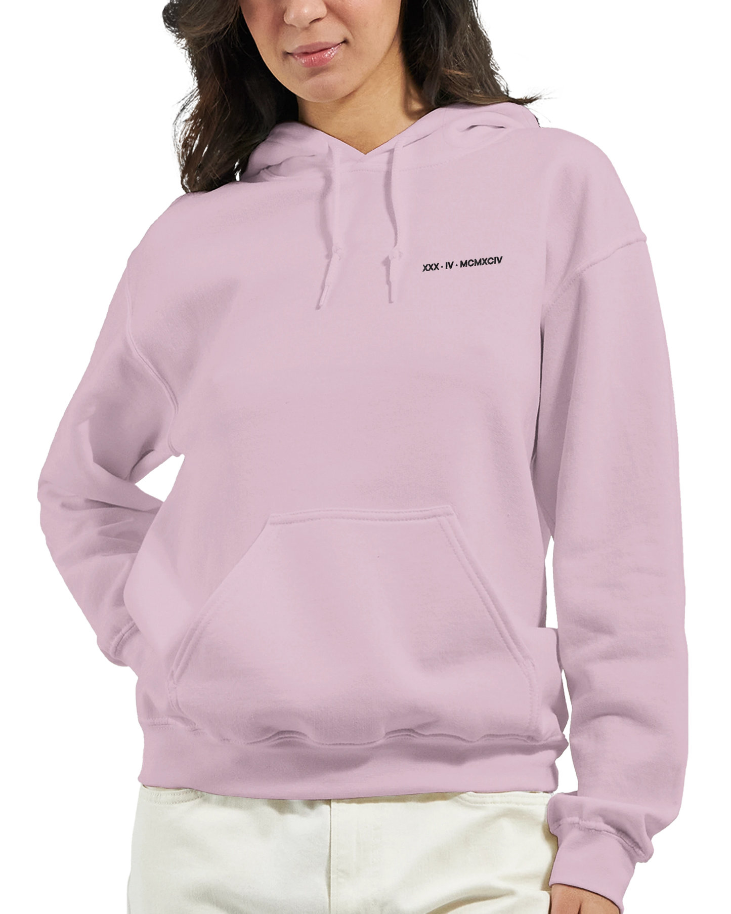 Custom Embroidered Hoodie – Special Date in Roman Numerals